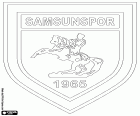 Logotipo do Samsunspor Kulübü Derneği, clube de futebol de Samsun, cidade com um grande porto no mar Negro, a capital da província de Samsun na costa norte da Turquia