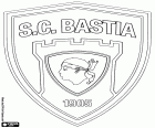Distintivo do Sporting Club de Bastia, clube de futebol baseado em Bastia, cidade localizada ao norte da ilha da Córsega
