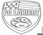 Logotipo do Football Club Lorient-Bretagne Sud, clube de futebol baseado em Lorient, cidade portuária da Bretanha, no noroeste da França