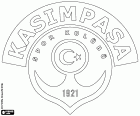 Logo da Kasımpaşa Spor Kulübü, clube desportivo com sede em Kasımpaşa, um distrito na parte europeia de Istambul, a maior e mais populosa cidade da Turquia