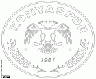 Emblema do Atiker Konyaspor Kulübü, clube desportivo com sede em Konya, grande cidade da região da Anatólia Central e capital da província de mesmo nome
