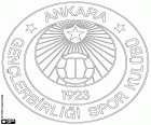 Escudo do Gençlerbirligi Spor Kulübü, clube de futebol baseado em Ancara, cidade localizada na região da Anatólia Central, capital da província de mesmo nome e capital da Turquia