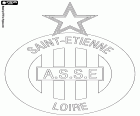 Distintivo de Association Sportive de Saint-Étienne, clube de futebol sediado em Saint-Étienne, cidade localizada na parte central leste da França e capital do departamento do Loire