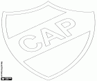 Escudo de Club Atlético Platense, clube desportivo com sede na Flórida, bairro residencial de Buenos Aires. O apelido do clube é los Calamares, as lulas