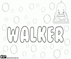Walker, nome usado de preferência para o menino. Este nome tem sua origem no sobrenome Walker que vem de um trabalho medieval, os trabalhadores pisando lã para remover as impurezas