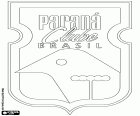Distintivo do Paraná Clube, clube de futebol com sede na cidade de Curitiba, capital do estado do Paraná, na região sul do Brasil