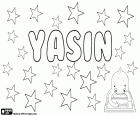 Yasin, nome masculino de origem árabe, formado pela união de duas letras relacionadas ao Alcorão. Yasin, variante de Yassin, é um nome usado em vários idiomas como árabe, turco, persa, paquistanês e Urdu.