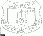 Distintivo de Stal Stalowa Wola, clube de futebol com sede em Stalowa Wola, cidade perto do Rio San, no Voivodia da Subcarpácia, no sudeste da Polónia