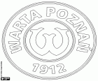 Distintivo do Klub Sportowy Warta Poznan, clube poliesportivo de Poznan, grande cidade histórica da Polônia às margens do Rio Varta, a capital da voivodia da Grande Polônia, localizada no centro-oeste da Polônia. Poznan é considerado o berço da nação polonesa
