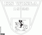 Emblema do Klub Sportowy Wisła Puławy, clube de futebol com sede em Puławy, cidade localizada na confluência dos rios Wisła e Kurowka na voivodia de Lublin, no leste da Polônia