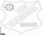 Escudo de Miejski Klub Sportowy Kluczborku, clube de futebol baseado em Kluczbork, cidade no sudoeste da Polónia, na voivodia de Opole