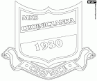 Escudo da MKS Chojniczanka Chojnice, Miejski Klub Sportowy Chojniczanka Chojnice, clube desportivo com sede em Chojnice, cidade no norte da Polônia, capital do Condado homônimo na voivodia da Pomerânia