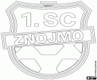 Distintivo de 1. SC Znojmo FK, 1. Sport Club Znojmo Fotbalový klub, clube de futebol com sede em Znojmo, cidade perto da fronteira com a Áustria, no sudeste da República Checa, localizado a 55 km de Brno na região da Morávia do Sul