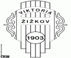 Emblema do FK Viktoria Žižkov, clube de futebol baseado em Žižkov, um antigo município independente e 1920 é um bairro de Praga, a capital da República Checa