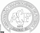 Distintivo da Associação Chapecoense de Futebol, clube de futebol com sede em Chapecó, cidade do interior do estado de Santa Catarina, localizado a mais de 600 km a oeste de Florianópolis