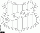 Escudo da Associação Atlética Ponte Preta, clube desportivo com sede em Campinas, uma cidade situada a cerca de 100 km a noroeste de São Paulo, na região sudeste do Brasil