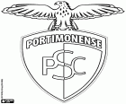 Escudo do Portimonense Sporting Clube, clube desportivo com sede em Portimão, cidade turística com costa ao Oceano Atlântico no sul de Portugal, no distrito de Faro, na região do Algarve