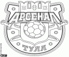 Escudo de FK Arsenal Tula, clube de futebol baseado em Tula, cidade às margens do rio Upa no centro da Rússia Europeia, localizada a menos de 200 km ao sul de Moscou e é a capital do oblast de Tula