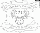 Escudo do Go Ahead Eagles, clube de futebol baseado em Deventer, cidade às margens do rio IJssel, na província de Overijssel, no centro-leste dos Países Baixos