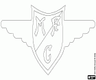 Escudo do Moreirense Futebol Clube, clube de futebol com sede em Moreira de Cónegos, município do norte de Portugal, no distrito de Braga