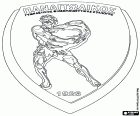 Logo do Panetolikos FC, Panaetolikos Gymnastikos Philekpaideutikos Syllogos, clube de futebol com sede em Agrinio, a maior cidade de Etolia-Acarnânia, na região oeste da Grécia