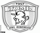 Escudo de FK Tom Tomsk, clube de futebol baseado em Tomsk, uma cidade siberiana as margens do Rio Tom e capital da região de Tomsk