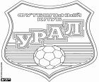 Logotipo do FK Ural, clube de futebol baseado em Ecaterimburgo, cidade asiática da Rússia Central e capital do Distrito Federal dos Urais e o Oblast de Sverdlovsk