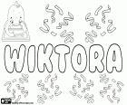 Wiktora, nome polonês para menina, variante de Wiktoria, forma feminina do nome masculino Wiktor