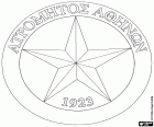 Escudo do PAE APS Atromitos Athinon, clube de futebol baseado em Peristeri, cidade situada no noroeste da área metropolitana de Atenas, a capital grega