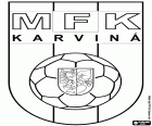 Distintivo de MFK Karviná, Městský Fotbalový klub Karviná, clube de futebol localizado em Karviná, cidade às margens do rio Olza na região da Morávia-Silésia, localizada na fronteira com a Polônia, no leste da República Checa