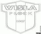 Logotipo do Wisła Płock, clube desportivo com sede em Płock, cidade às margens do rio Vístula, na voivodia de Mazóvia e, no centro da Polônia