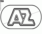Logotipo do Alkmaar Zaanstreek, AZ Alkmaar, clube de futebol com sede em Alkmaar, cidade no noroeste dos Países Baixos, na província de Holanda do Norte. Alkmaar é uma cidade turística famosa por seu mercado de queijos