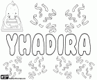 Yhadira, variante do Yadira e Yadhira, nome de origem desconhecida, usado para meninas em países de língua espanhola