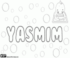 Yasmim, nome de origem persa e árabe, variante de Yasmeen, seu significado é um jasmim, uma flor. Yasmim, nome de menina, usado em vários países