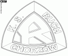 Logo do Ruch Chorzów SA, clube de futebol com sede em Chorzów, cidade situada na voivodia de Silésia, no sul da Polônia. Chorzów é parte da área metropolitana da Silésia juntamente com Katowice e outros municípios