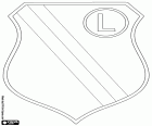Escudo do Légia Varsóvia, Legia Warszawa SA, clube de futebol com sede em Varsóvia, cidade às margens do rio Vístula, no centro-leste do país. Varsóvia é a capital da Polônia e da voivodia da Mazóvia