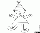 Um elfo de Natal bem desenhado em um estilo simples