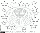 Palmeiras, campeão em 2016 do Campeonato Brasileiro Série A, conhecido como Brasileirão. Palmeiras de São Paulo tem o recorde de nove títulos do torneio nacional brasileiro por clubes