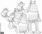 Três camelos dos três Magos do Oriente