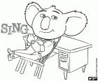 O koala otimista Buster está em seu escritório. Ele organizou Sing, uma grande competição de canto para evitar o fechamento de seu teatro