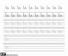 Exercícios de caligrafia com orientações, a combinação das letras T e O, a sílaba TO