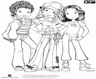 Holly Hobbie com as suas grandes amigas de Carrie e Amy, as três amigas juntas