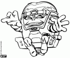 Um supervilão da Marvel, MODOK, a sigla do nome original em inglês Mechanized/Mobile/Mental Organism Designed Only for Killing, Organismo Mecanizado/Móvel/Mental projetado apenas para matar. Super Hero Squad