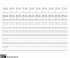 As letras P e A, a sílaba PA, a primeira sílaba da consoante P e as cinco vogais