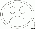 Um emoticono com uma carinha Smiley com a testa franzida e boca aberta