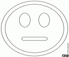 O emoticon não expressa nenhuma emoção, Smiley com um rosto neutro