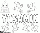 Yasamin, nome feminino de origem persa, variante de Yasamen e Yasamine, entre outros. A origem e o significado deste nome é a flor de jasmim