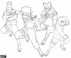Naruto junto com outros personagens do famoso anime mangá