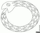 O ouroboros é um símbolo antigo que vem da iconografia do antigo Egito. O ouroboros é uma cobra mordendo a própria cauda. O ouroboros tornou-se um símbolo para o Gnosticismo e Hermetismo
