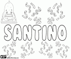 Santino, diminutivo em italiano do Santo, nome masculino de origem medieval. Santino também é um sobrenome italiano